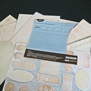 8x8 ROMANCE/WEDDING KIT; PHOTO MATS, PAPER, TITLE
